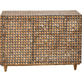 Bone Inlay Solid Wood Buffet Sideboard With 6 Drawers